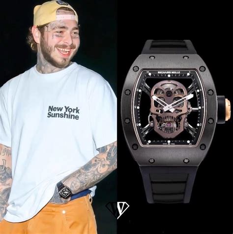 post malone richard mille skull|Post Malone watch review.